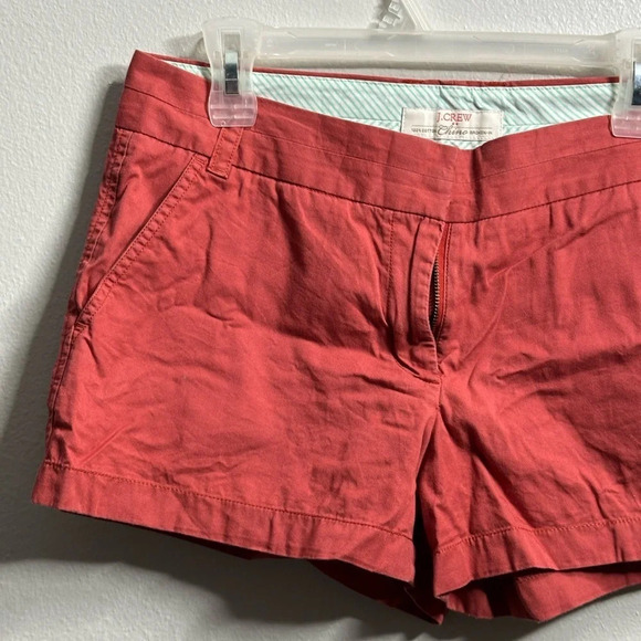J.Crew Women Chino Broke-in Red/Orange Shorts Size 8. - Picture 4 of 8
